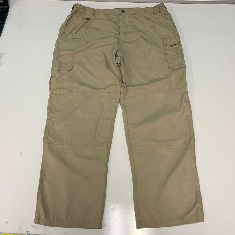 5.11 511 Tactical Cargo Pants Khaki TAC-143 L 40x32 Short Ripstop Gorpcore